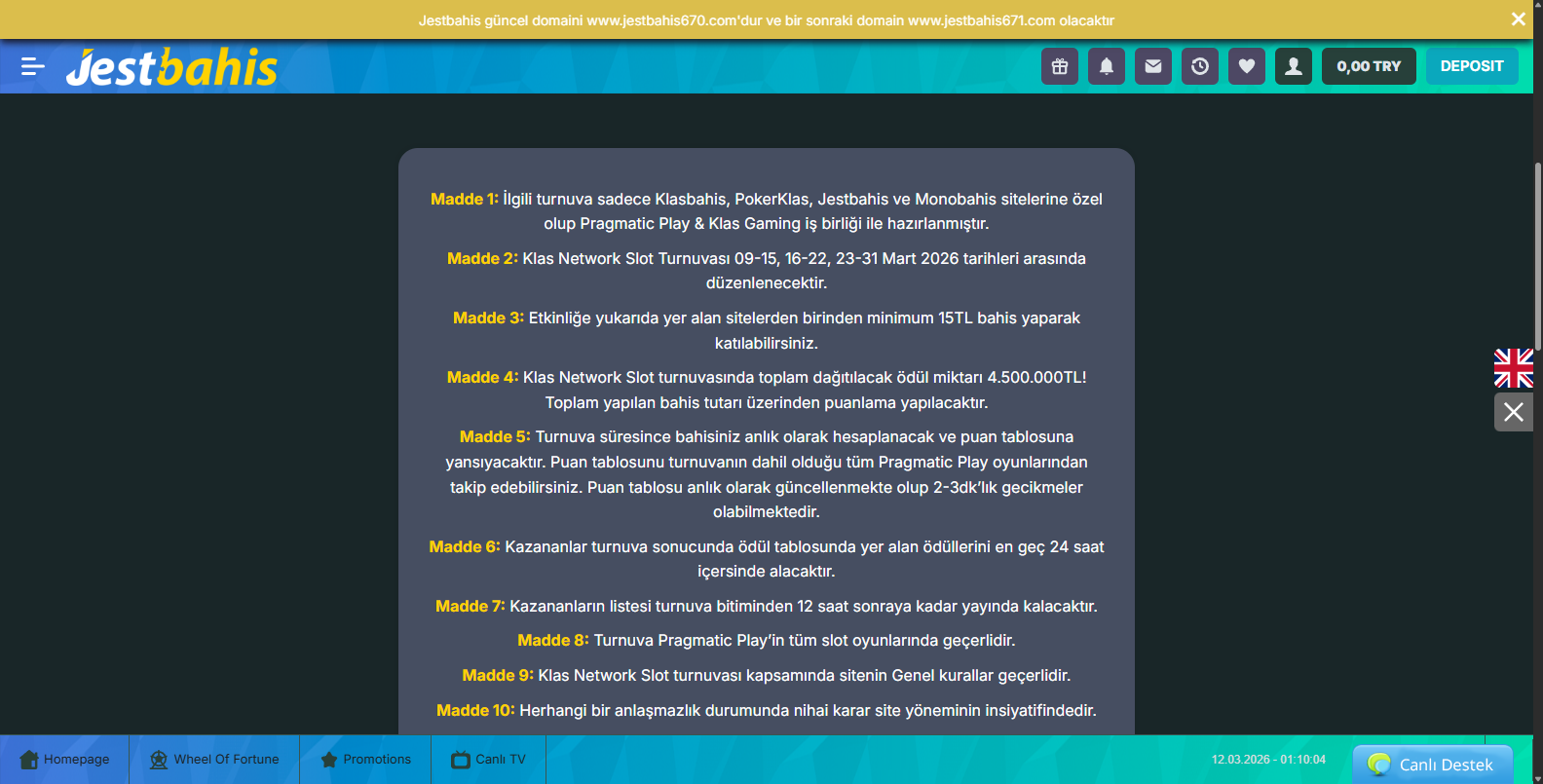 Jestbahis Promosyonları